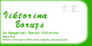 viktorina boruzs business card